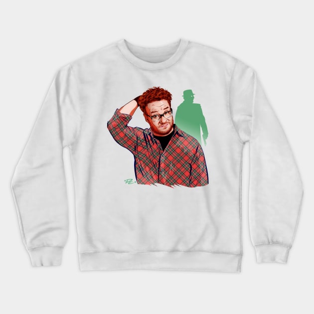 Seth Rogan - An illustration by Paul Cemmick Crewneck Sweatshirt by PLAYDIGITAL2020